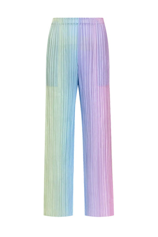 Sonicelife-Gradient Full Pleated Irregular Top & Wide Leg Pants