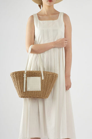 Sonicelife-Handmade Side Pocket Straw Bag