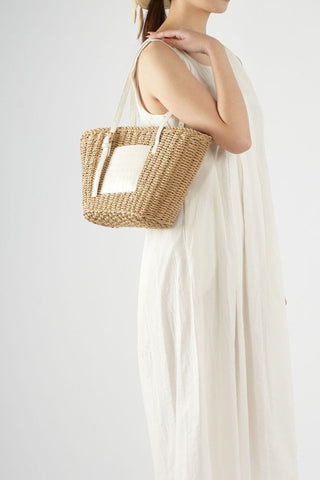 Sonicelife-Handmade Side Pocket Straw Bag