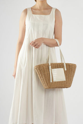 Sonicelife-Handmade Side Pocket Straw Bag