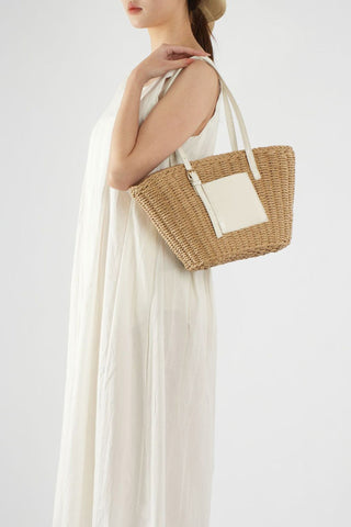 Sonicelife-Handmade Side Pocket Straw Bag