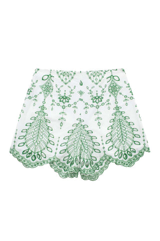 Sonicelife-Hollow Embroidery V Neck Twisted Shorts Set