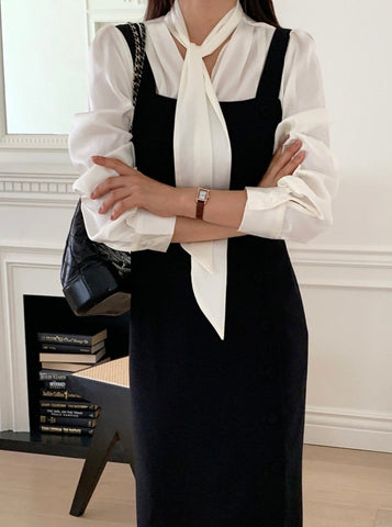 Sonicelife-Sonicelife-Satin Tie Blouse