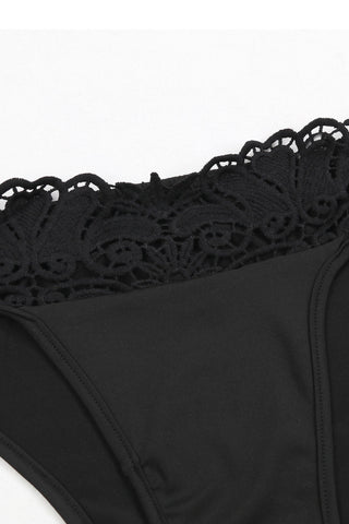Sonicelife-Lace Tie-up Three-piece Swimsuit