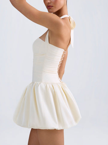 Sonicelife Ludmila Halterneck Bubble Hem Dress