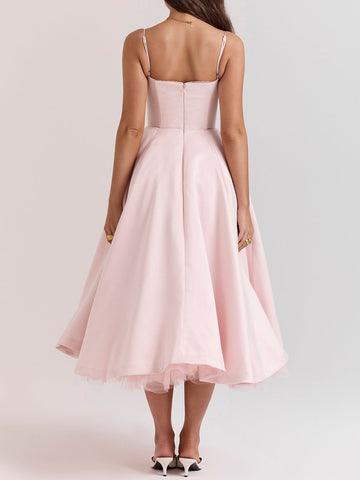 Sonicelife Mademoiselle Ballerina Pink Midi Dress