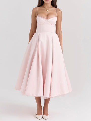 Sonicelife Mademoiselle Ballerina Pink Midi Dress