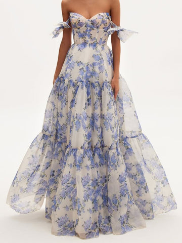 Sonicelife Milla Hydrangea Tie-Strap Dress