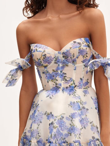 Sonicelife Milla Hydrangea Tie-Strap Dress