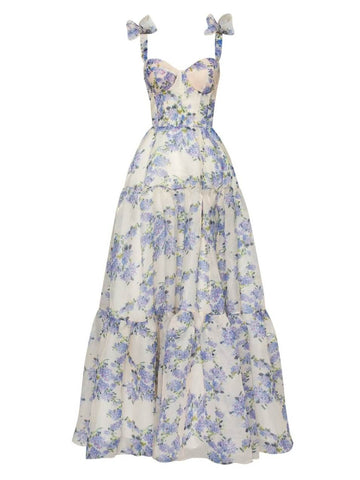 Sonicelife Milla Hydrangea Tie-Strap Dress