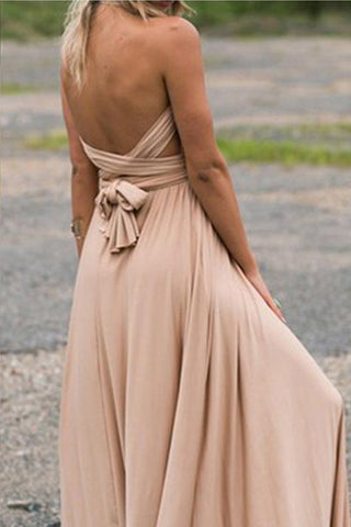 Sonicelife Multi-wear Strappy Backless Maxi Dress