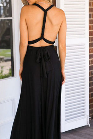 Sonicelife Multi-wear Strappy Backless Maxi Dress