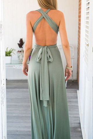 Sonicelife Multi-wear Strappy Backless Maxi Dress