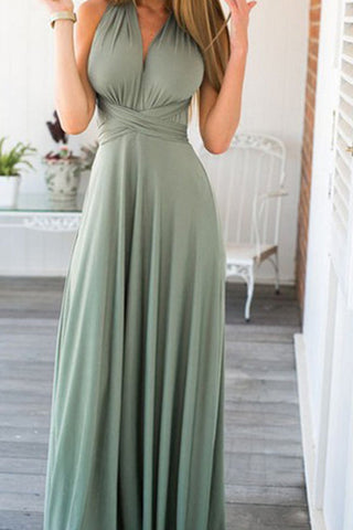 Sonicelife Multi-wear Strappy Backless Maxi Dress