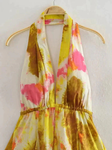 Sonicelife Multicoloured Short Printed Dress