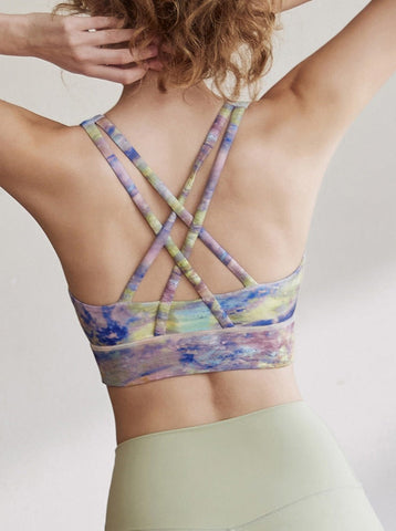 Sonicelife-Cross Back Shockproof Fitness Sports Yoga Bra