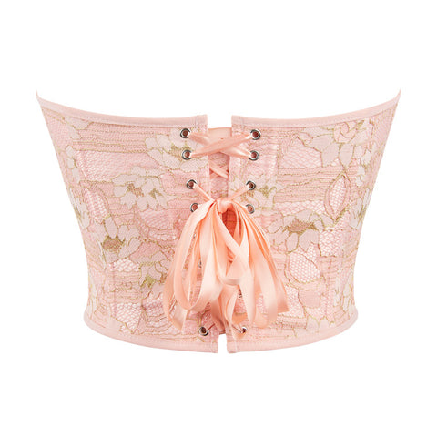 2000s fashion New Light Pink Lace Fit Women's Tube Top Chest Support Court Top Temu