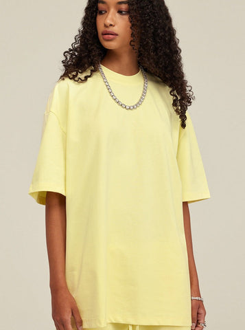 Sonicelife-Trendy Yellow Short-Sleeved Top