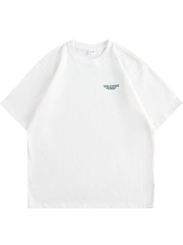 Sonicelife-Trendy Brand West Coast Half Sleeve Loose Shirt