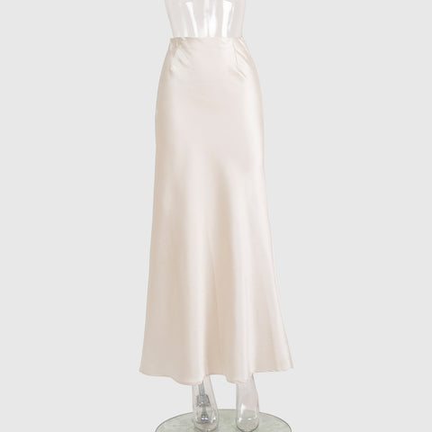 Sonicelife-1Cross-border fishtail skirt European and American 2024 spring satin satin long high waist hip-wrapped floor-length fishtail skirt