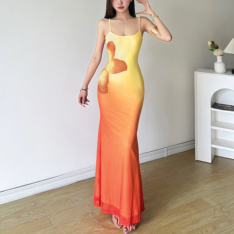 olivia rodrigo costume Style 2024 Summer New Women's Clothing Street Fashion Sexy Sling Long Dress Women