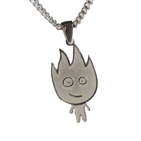 gabe Hot Sale Cute Anime Ice Fire Baby Gill Pendant Simple Personality All-Match Style Women's Men's Necklace Cartoon