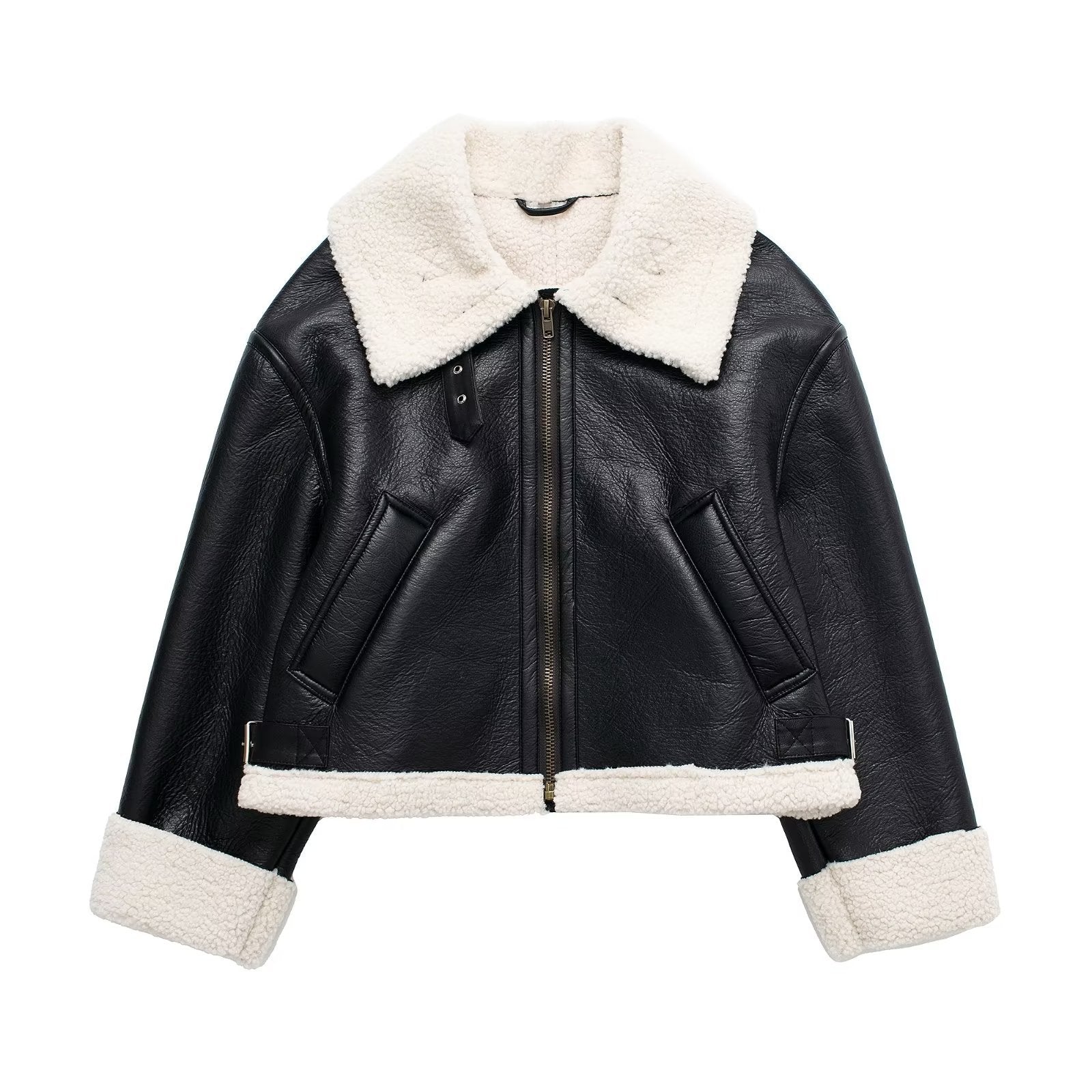 classy outfits men Autumn New Women's Street Fashion Double-Sided Short Jacket Jacket W085 7287