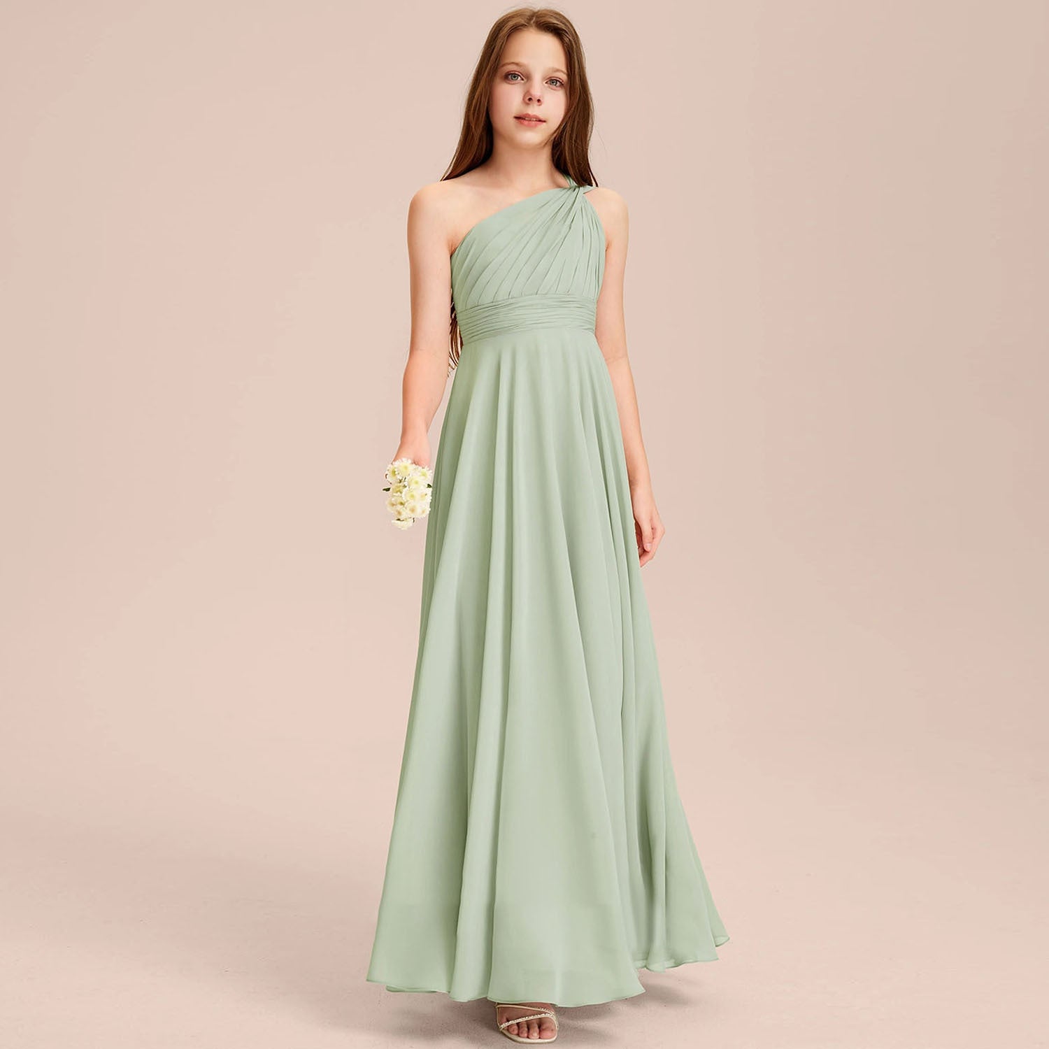 men costume ideas Simple One-Shoulder Chiffon Princess Dress Performance Ball Birthday Flower Girl Wedding Bridesmaid Dress