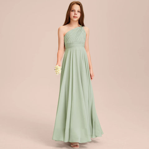 men costume ideas Simple One-Shoulder Chiffon Princess Dress Performance Ball Birthday Flower Girl Wedding Bridesmaid Dress