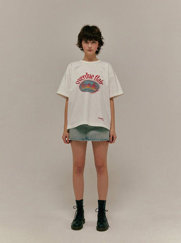 Sonicelife-Letter Printed Short-Sleeved Loose T-Shirt