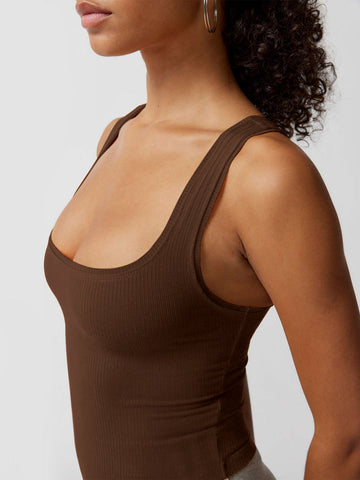 Sonicelife-Brown Knitted Sexy Bodycon Crop Top