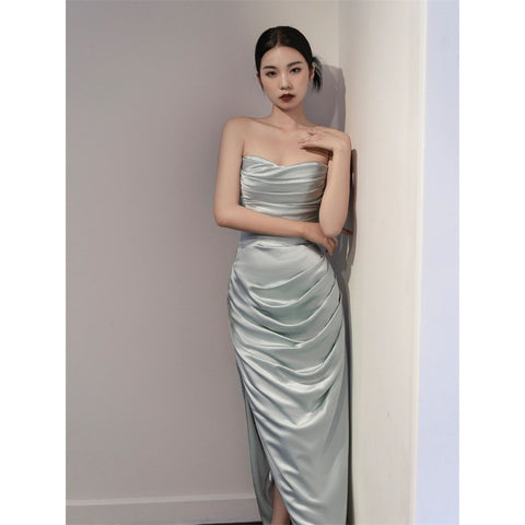 pirates vs sailors drees to impress New Chinese Morning Gown Bridal Engagement Evening Dress High-End Light Luxury Niche Light Wedding Dress Tube Top Dress