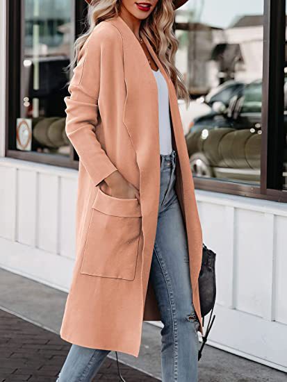 business casual outfits for women Autumn and Winter 2024 Women's New Casual Long Solid Color Warm Overcoat Jacket