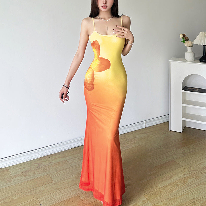 olivia rodrigo costume Style 2024 Summer New Women's Clothing Street Fashion Sexy Sling Long Dress Women