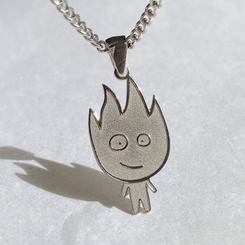 gabe Hot Sale Cute Anime Ice Fire Baby Gill Pendant Simple Personality All-Match Style Women's Men's Necklace Cartoon