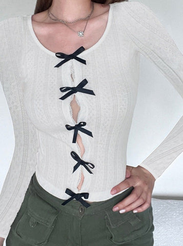 Sonicelife-Elegant Knitwear Long Sleeve Slim Shirt