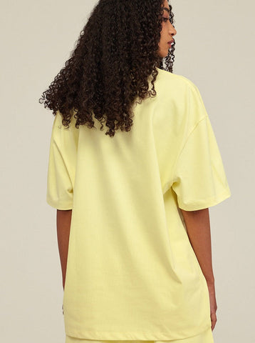 Sonicelife-Trendy Yellow Short-Sleeved Top