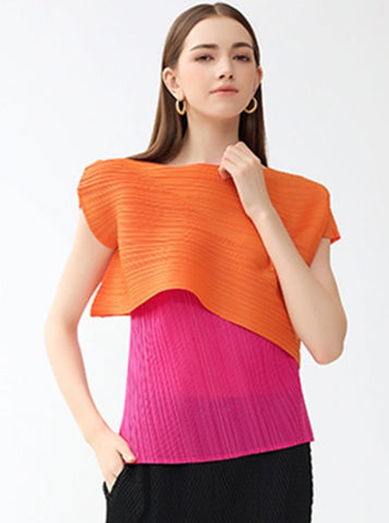 Sonicelife-Casual One Line Collar Sleeveless Personalized Shirt