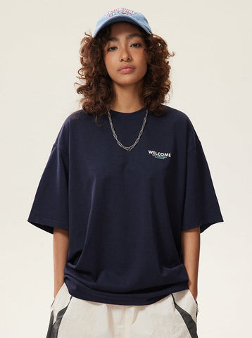 Sonicelife-Trendy Brand West Coast Half Sleeve Loose Shirt