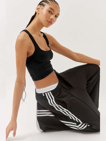 Sonicelife-Black Knitted Sexy Bodycon Crop Top