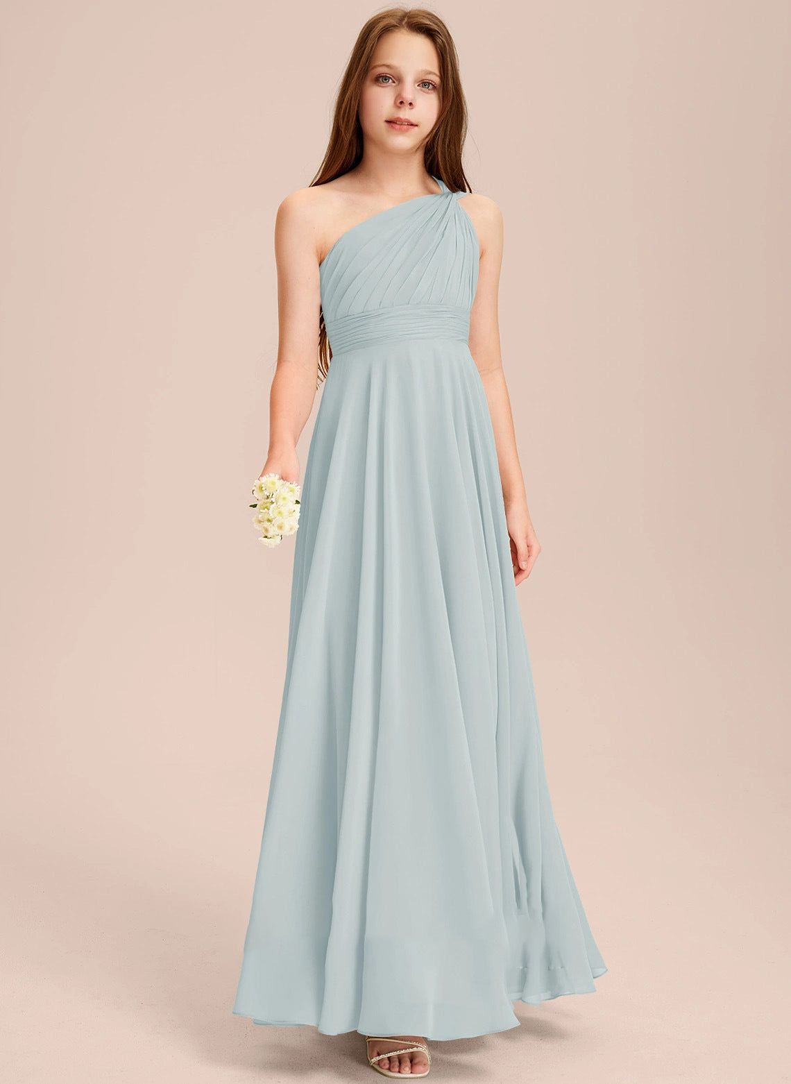 men costume ideas Simple One-Shoulder Chiffon Princess Dress Performance Ball Birthday Flower Girl Wedding Bridesmaid Dress
