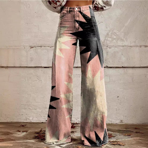 fall fits 2024 Summer Hot Selling Women's Trousers 3D Digital Printing Hot Selling Trousers Women Flared Pants