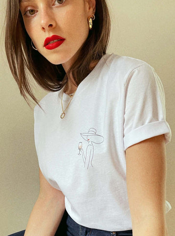 Sonicelife-White Loose Korean Version Short Sleeve Shirt