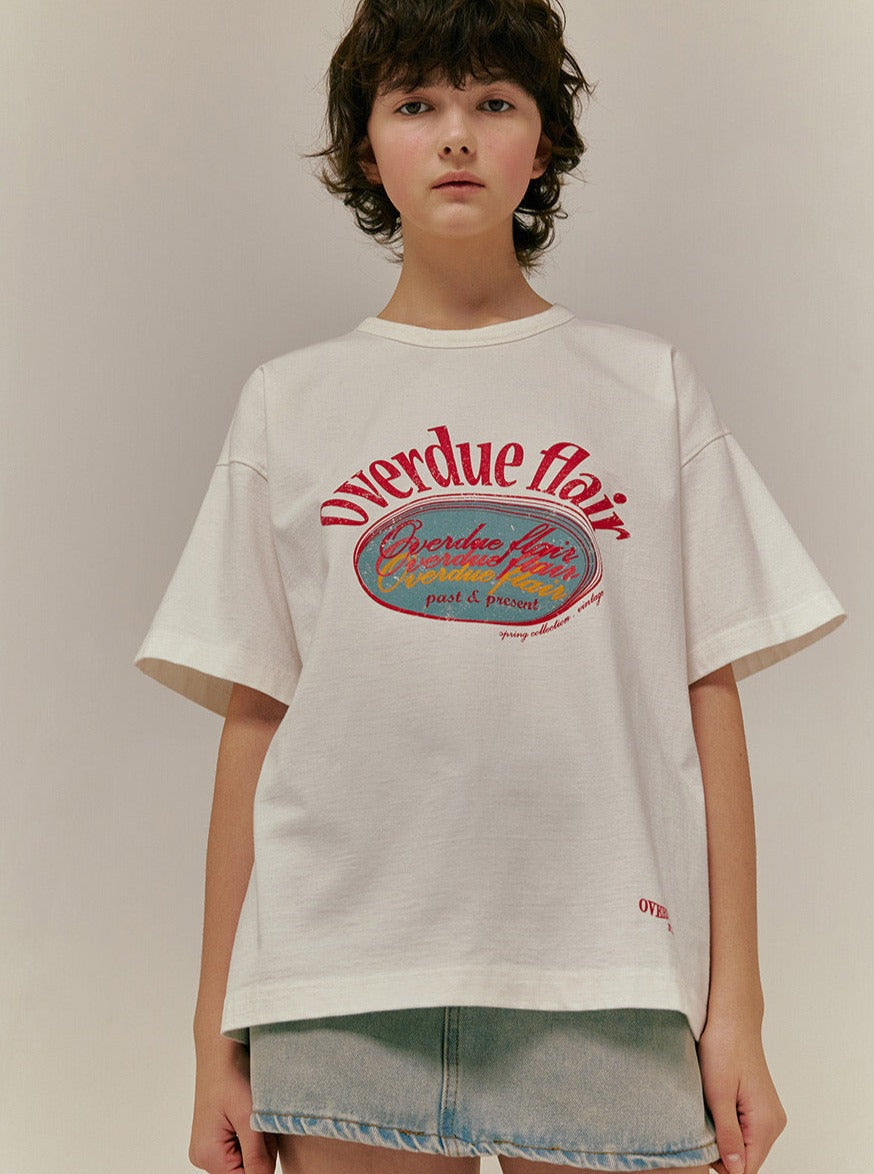 Sonicelife-Letter Printed Short-Sleeved Loose T-Shirt