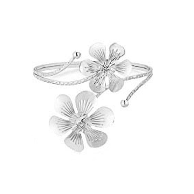 android vs cyberborg dress to impress Fashion New Leaf Bracelet Exaggerated Flower Arm Ring Diamond-Embedded Open Arm Bracelet