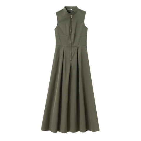 dress to impress outfits New Women's Fashionable round Neck Sleeveless Waist Dress