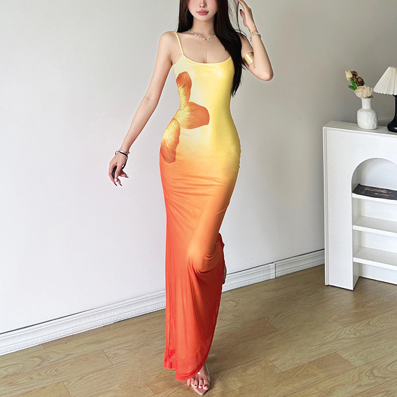 olivia rodrigo costume Style 2024 Summer New Women's Clothing Street Fashion Sexy Sling Long Dress Women