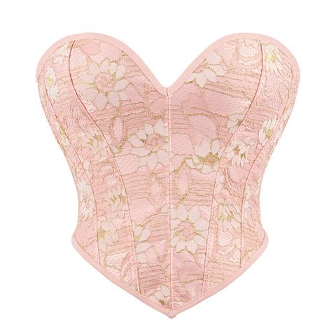 2000s fashion New Light Pink Lace Fit Women's Tube Top Chest Support Court Top Temu