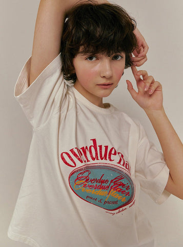 Sonicelife-Letter Printed Short-Sleeved Loose T-Shirt