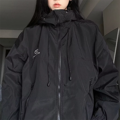 Sonicelife Oversize Waterproof Hooded Jacket